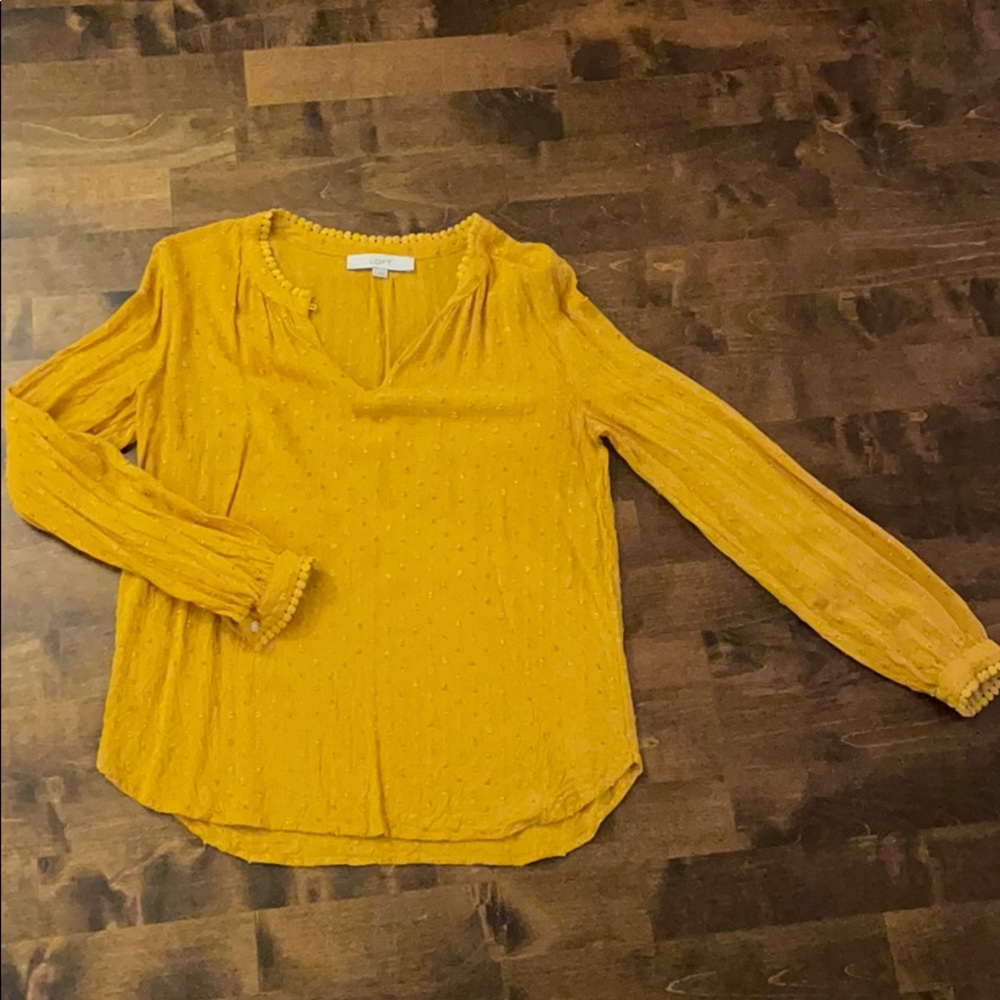 LOFT golden yellow blouse